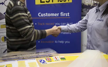 Handshake with a member of Jepson & Co's team 